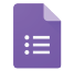 The purple Google Forms logo