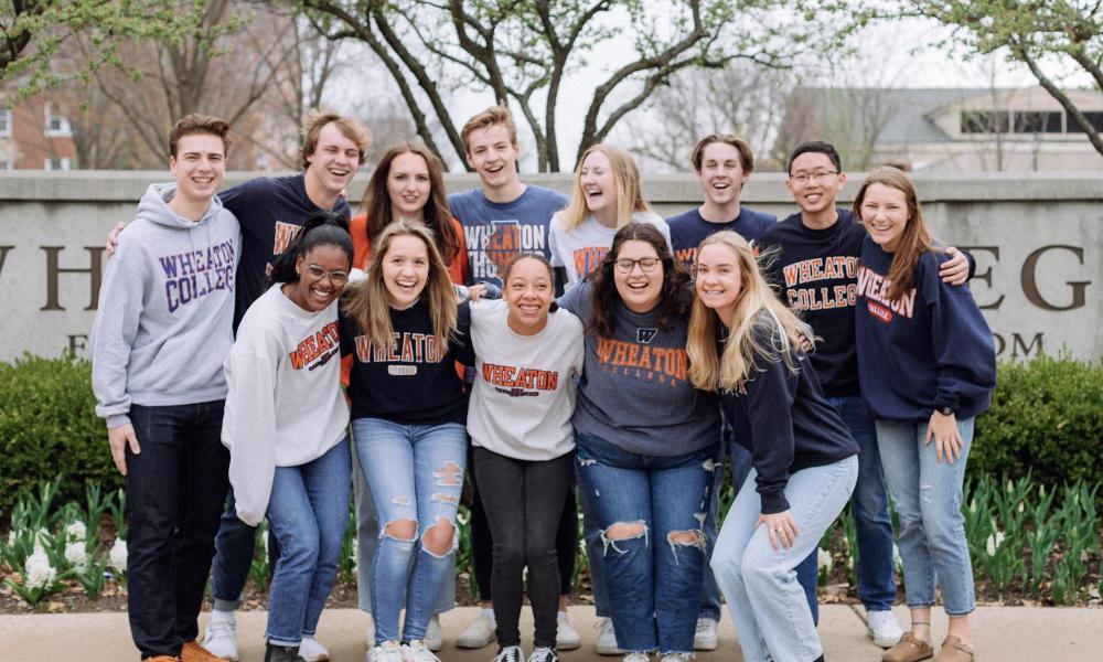 Wheaton Students in Wheaton Gear