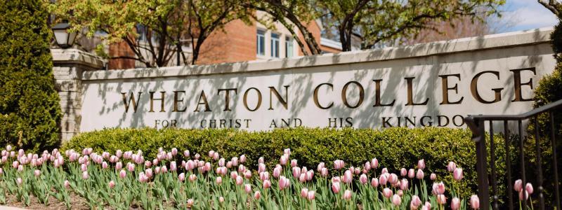 Wheaton College sign