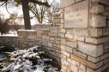 Stone Wall with For Christ and His Kingdom 