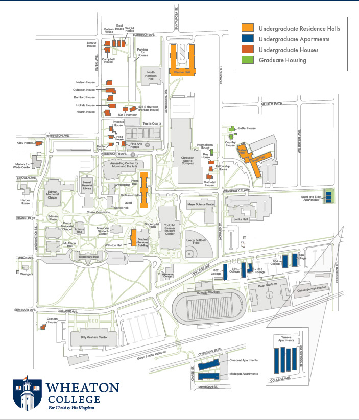 Campus map residence halls