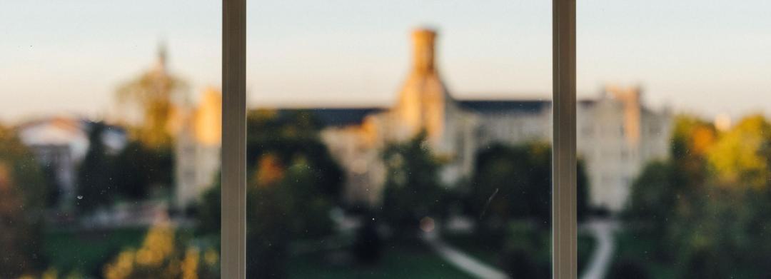 View of Blanchard through a Window