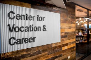 Center for Vocation and Career (CVC) Sign