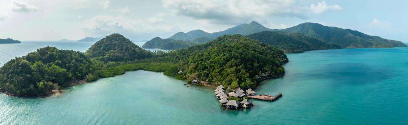 koh chang, trat province, thailand, aerial view from drone