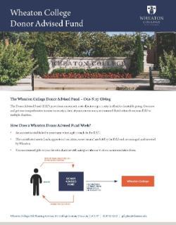 Donor Advised Fund Flier First Page