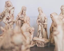 ivory nativity set