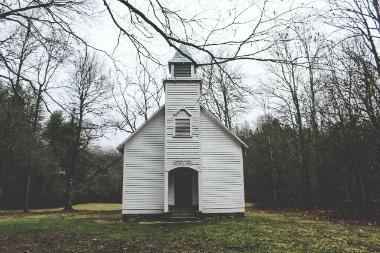 White chapel in the country