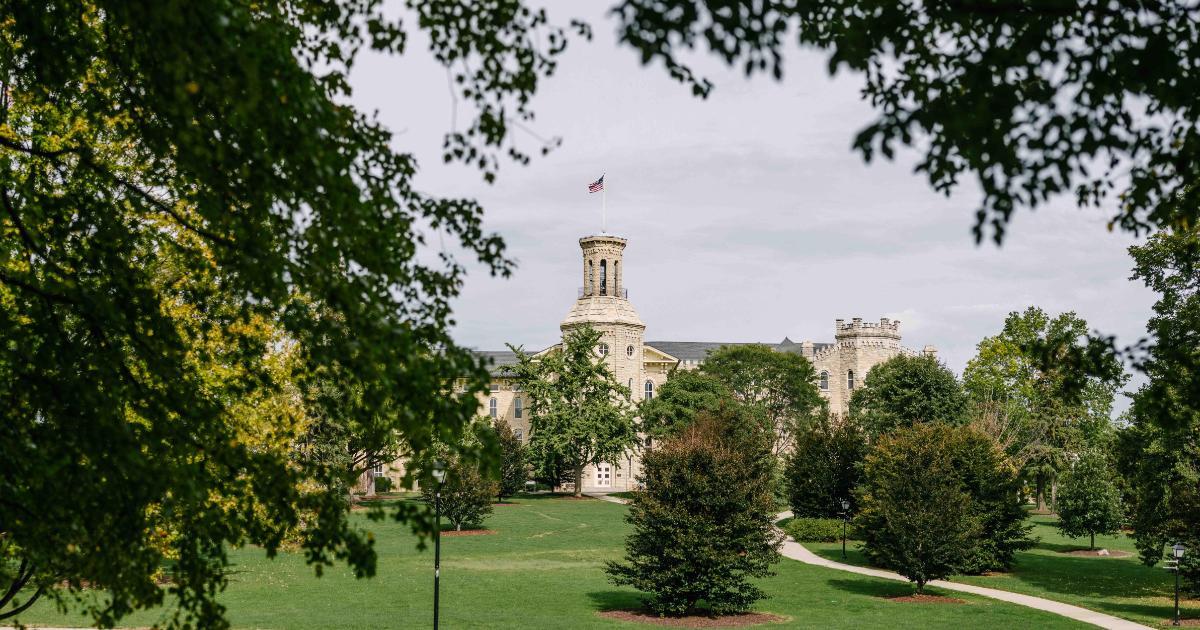 Wheaton College IL Blanchard Hall in Summer