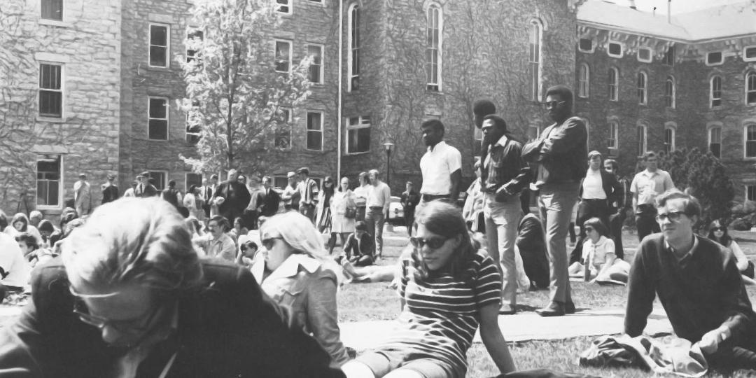 Wheaton College Class of 1971 Students on Blanchard Lawn