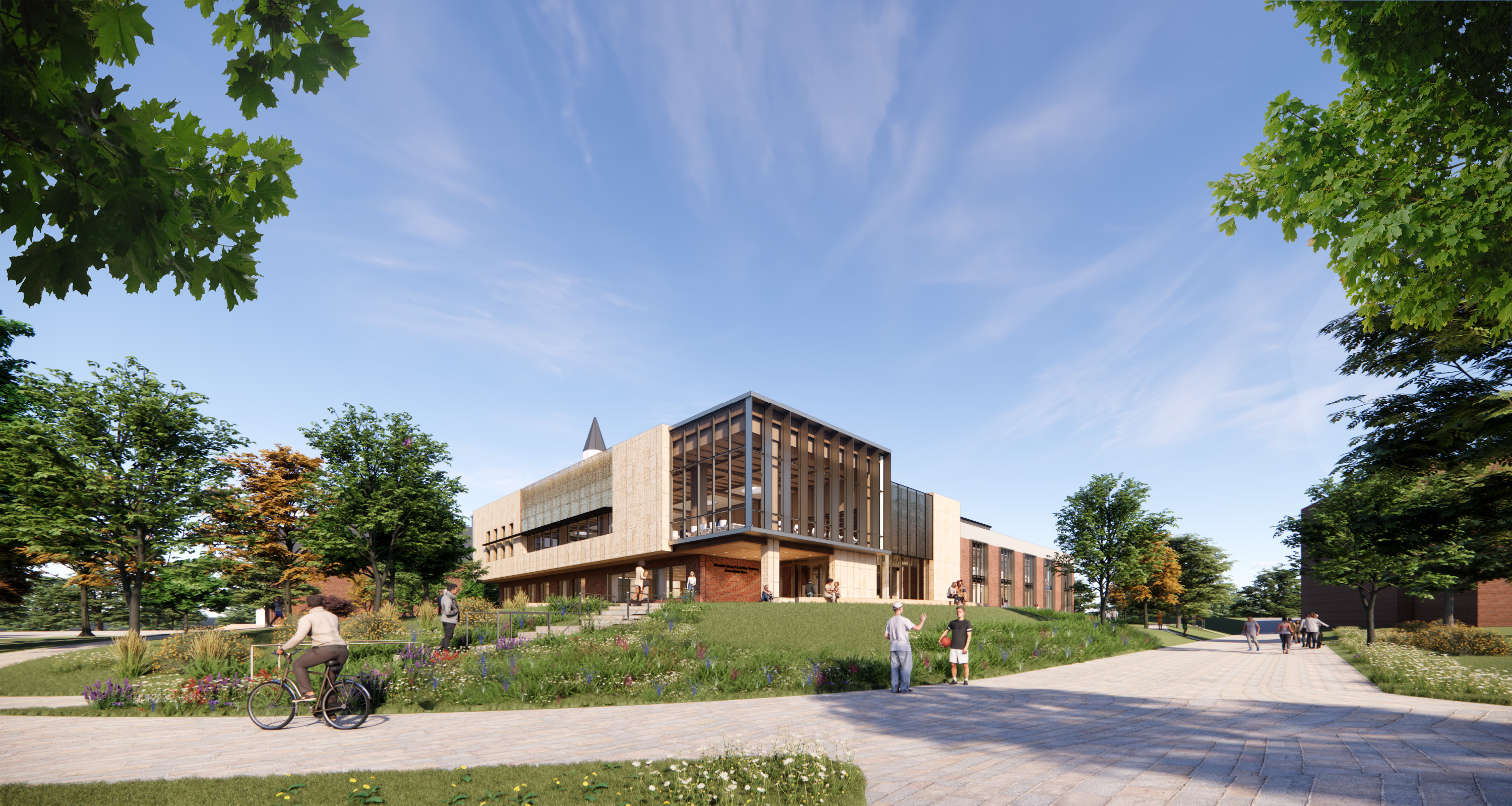Southeast View of New Wheaton Library Addition