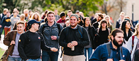 270x120 Students walking across campus