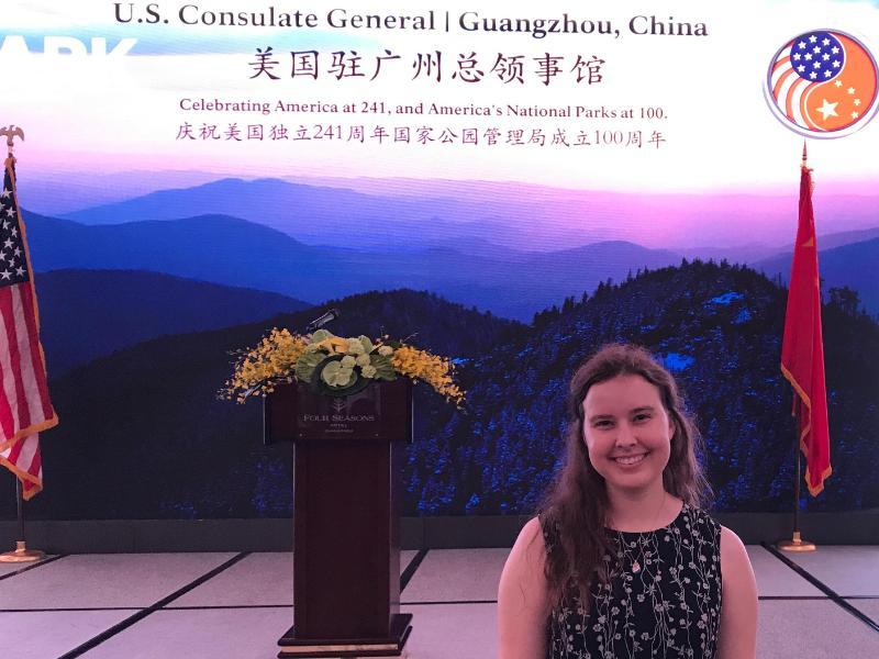 Hannah Streed at US Consolate in Guangzhou, China