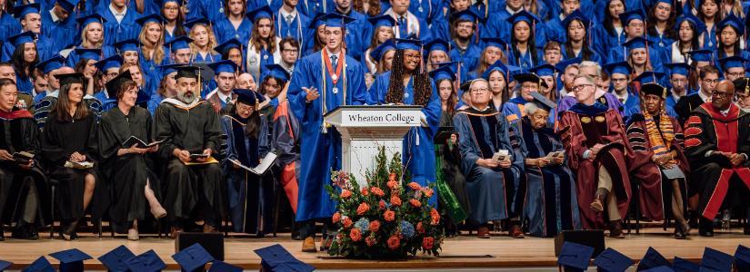 Commencement 2024 photo on front lawn 825 x 300